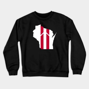 Wisconsin Stripe Crewneck Sweatshirt